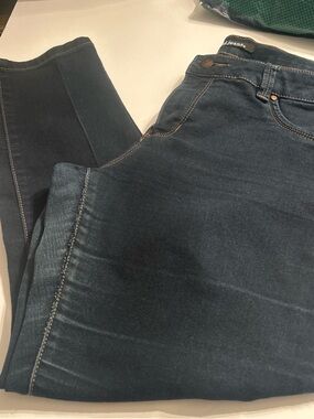 d. jeans Dark Blue Stretch Jeggings with Contrast Stitching